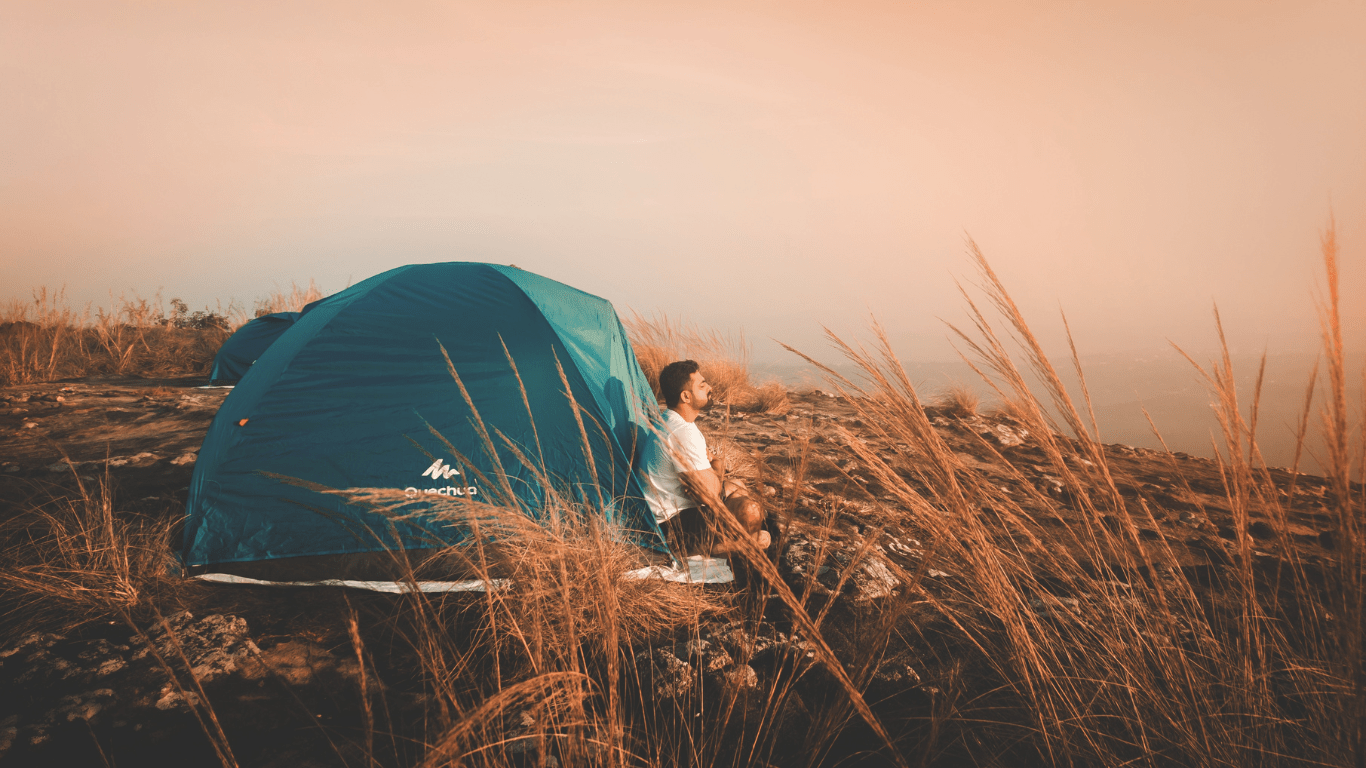 a man having a solo trip