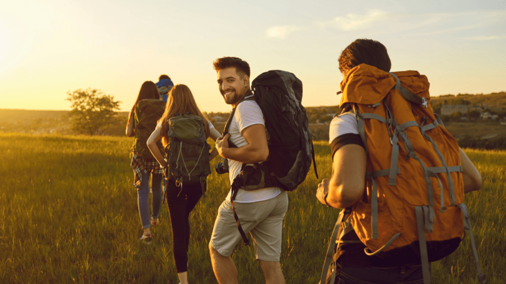 group of people in a tour together